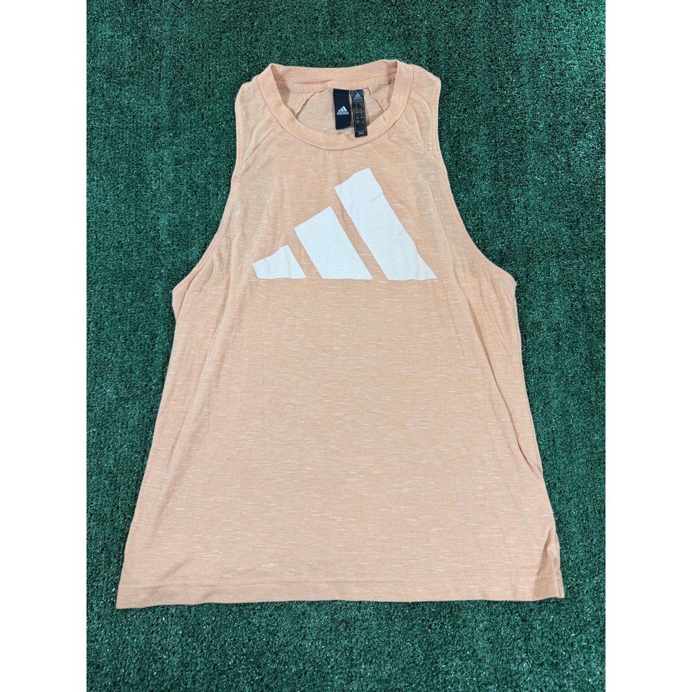 adidas Primegreen Women's Peach Sleeveless Athletic Tank Top Size S